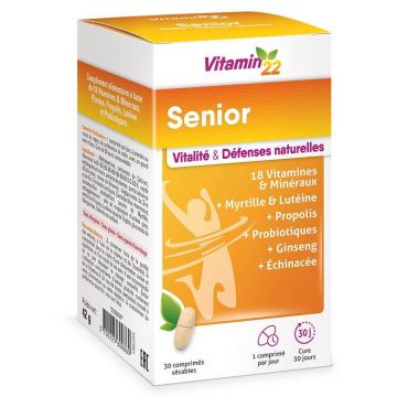 Vitamin'22 Senior Vitality and Natural Defences 30 comprimate