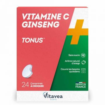 Vitavea Santé Vitamine C + Ginseng Tonus 24 comprimate masticabile