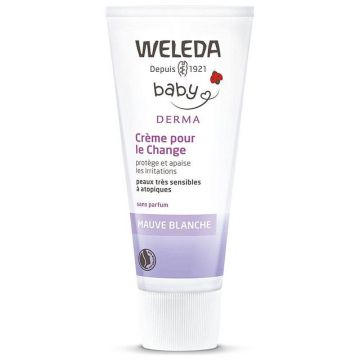 Weleda Derma Crème pour le Change Mauve Blanche Bébé 50ml