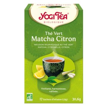 Yogi Tea Organic Matcha Green Tea cu lămâie 17 pliculețe