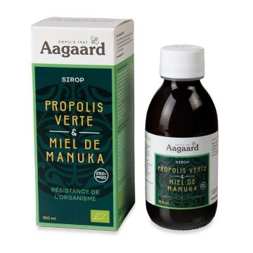 Aagaard Propolis verde și miere de Manuka organică 150 ml