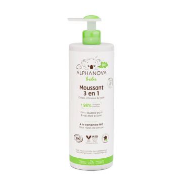 Alphanova Bébé Bebe Moussant 3 En 1 Body and Hair and Bath Moussant Bio 500ml