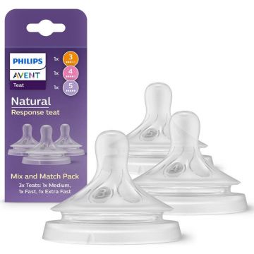Avent Natural Response Mix and Match tetine x3