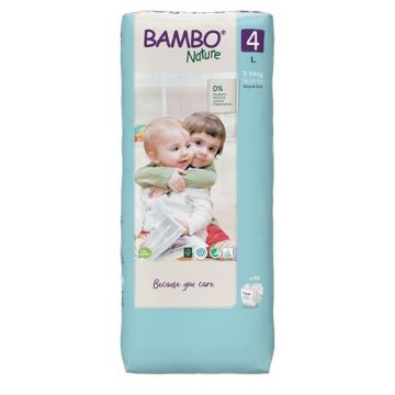 Bambo Nature Scutece L mărimea 4 de la 7 la 14 kg x48