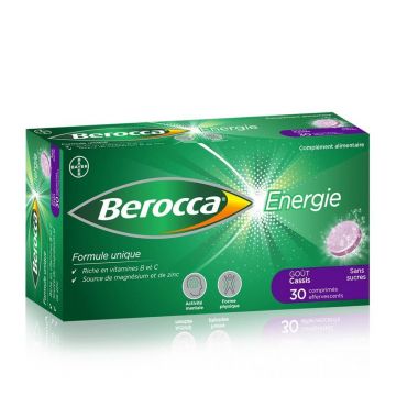 Bayer Berocca Energy aromă de coacăze negre 30 comprimate efervescente