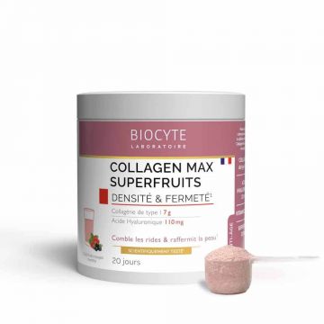 Biocyte Colagen anti-îmbătrânire Max Superfruits Aromă de fructe roșii și mentă 260g