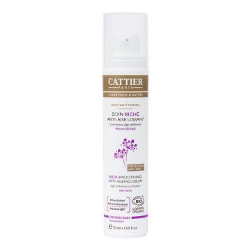 Cattier Anti-Ageing Nectar Eternel, tratament organic bogat, netezitor pentru pielea uscată 50ml