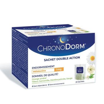Chronodorm Double-Action Melatonin 20 plicuri de ceai