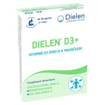 Dielen Vitamine D3 2000ui + Magneziu 30 capsule