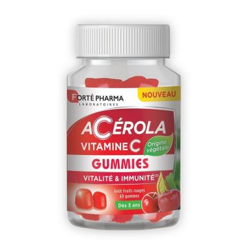 Forté Pharma Acerola bogat în vitamine naturale C 60 gumă de mestecat
