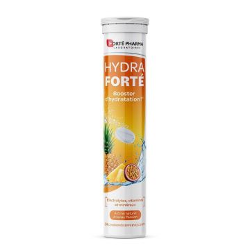Forté Pharma Hydra Forté Hydration Booster Aroma naturală de ananas și pasiune 24 comprimate efervescente