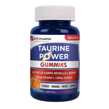 Forté Pharma Taurine Power activează corpul trezește mintea Taste Cola 60 Gummies