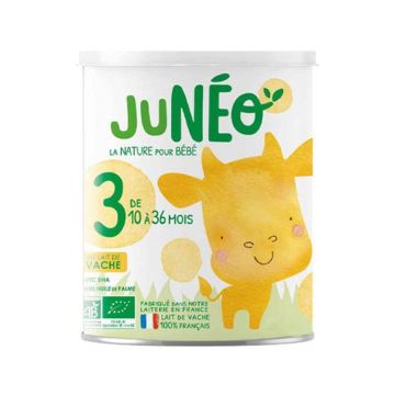 Juneo Lapte de continuare 3 lapte de vacă organic de la 10 la 36 luni 800g