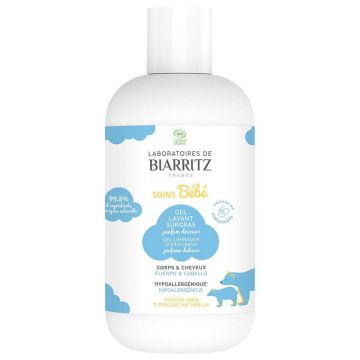 Laboratoires De Biarritz Baby Products Gel de curățare organic delicat pentru corp și păr 200ml