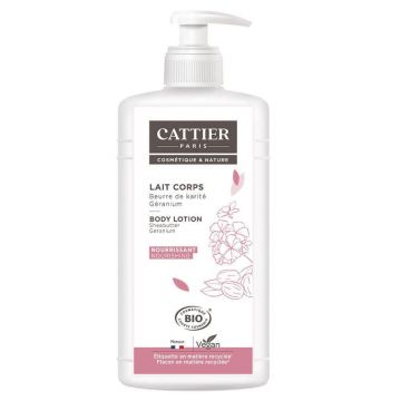 Lapte de corp Cattier unt de shea și geranium Bio 500ml