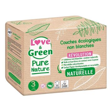 Love&Green Pure Nature Ecological Nappies mărimea 3 x 42