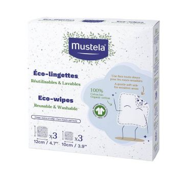 Mustela Șervețele ecologice reutilizabile și lavabile x6