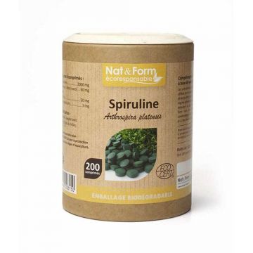 Nat&Form Spirulina Organic 200 comprimate