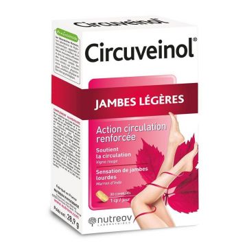 Nutreov Circuveinol Jambes légères Action circulation renforcée 30 comprimés