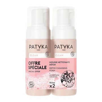 Patyka Clean Spumă de curățare Bio Detox 2x150ml