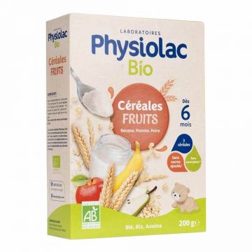 Physiolac Cereale cu fructe Banană Măr Pere 6 luni Bio 200g
