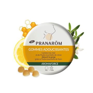 Pranarôm Aromaforce Gume organice emoliente Lămâie și miere 45g