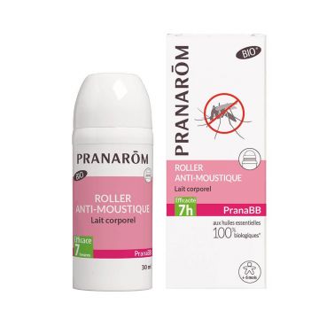 Pranarôm Pranabb Lapte de corp organic în Roller anti-țânțari 30 ml