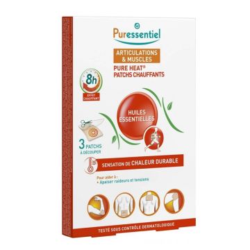 Puressentiel Articulații și mușchi Pure Heat Effet 8h 3 plasturi calzi