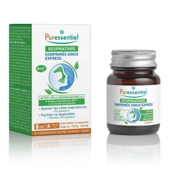 Puressentiel Respirație Sinus Express Cu uleiuri esențiale organice 15 comprimate