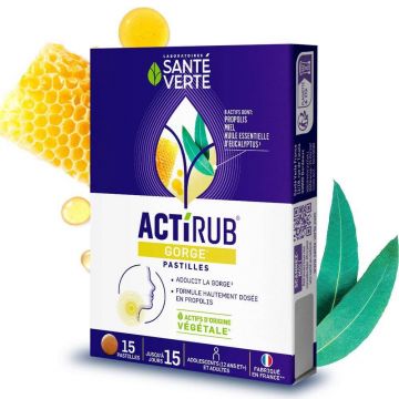 Sante Verte ActiRub Throat Quick Relief 15 pastiluțe