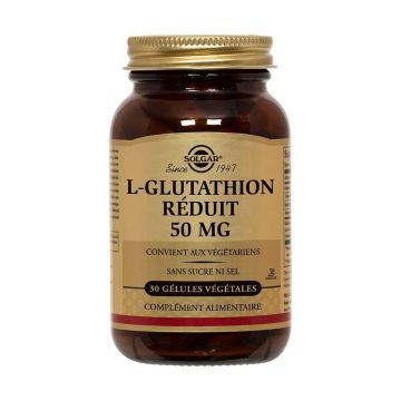 Solgar L-glutation 30 geluri de plante Glutation Detox Antioxidant 50 mg
