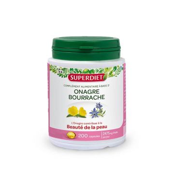 Superdiet Borage și Evening Primrose Oil 200 Capsule