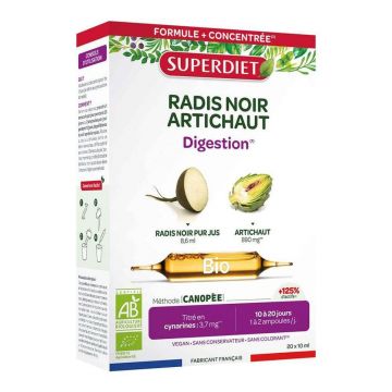 Superdiet Ridiche neagră Anghinare Ficat Bunăstare Digestie 20 fiole