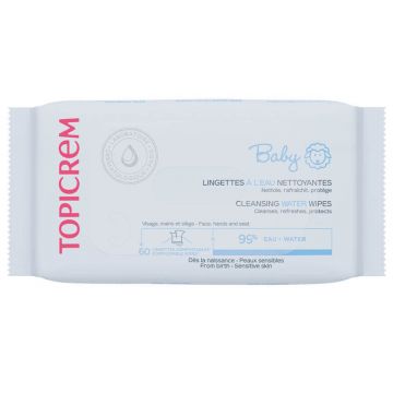 Topicrem Newborn Lingettes nettoyantes Visage Mains & Siège 60 lingettes compostables