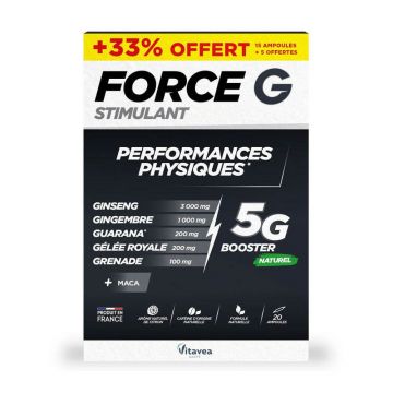 Vitavea Santé Force G Stimularea Bio Performanța fizică 20 flacoane