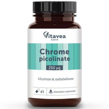 Vitavea Santé Nutri'sentiels Picolinat de crom zahăr din sânge și metabolism 45 capsule