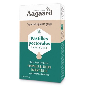 Aagaard Chest Drops Propolis și uleiuri esențiale 28 comprimate