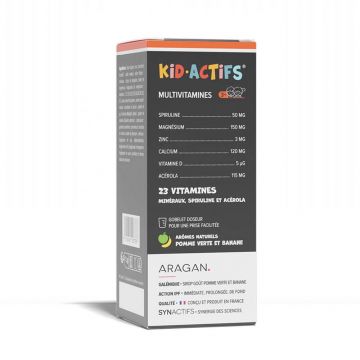 Aragan Synactifs KidActifs Boost sirop multivitaminic pentru apărare imunitară 125 ml