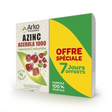 Arkopharma Azinc Acerola 1000 Vitamina C 2 cutii de 30 de tablete masticabile
