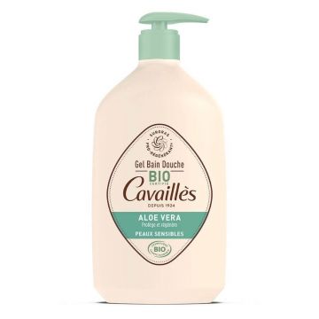 Cavaillès Aloe Vera Bio Gel de baie și duș Curăță pielea sensibilă 1L