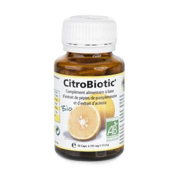 Citrobiotic Extract de semințe de grapefruit + Acerola organică 30 capsule