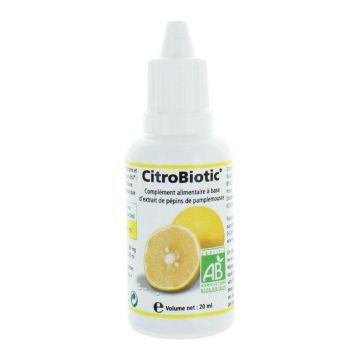 Citrobiotic Organic extract de semințe de grapefruit cu vitamina C 20ml