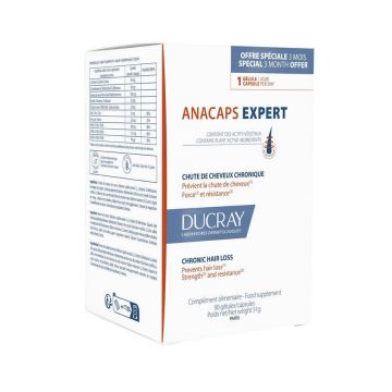 Ducray Anacaps Expert pentru pierderea cronică a părului, 90 capsule