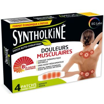 EG Labo SyntholKiné Syntholkine plasturi de căldură de 8 ore Durere musculară 4pcs