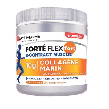 Forté Pharma Forté Flex Fort D-Contract muscular cu colagen 10g aromă de portocale 334g