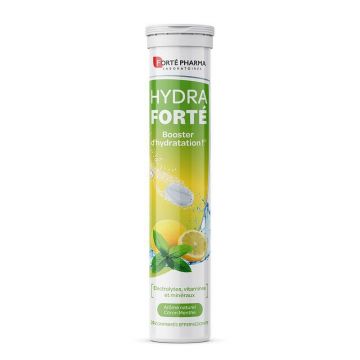Forté Pharma Hydra Forté Hydration Booster Aroma naturală de lămâie și mentă 24 comprimate efervescente