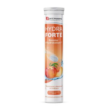 Forté Pharma Hydra Forté Hydration Booster Aromă naturală de piersică 24 comprimate efervescente