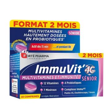 Forté Pharma Immuvit 4G Vitamine și minerale pentru seniori a croquer 60 comprimate