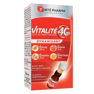 Forté Pharma Vitalité 4G shot energizant cu ginseng, ghimbir, jeleu regal și guarana 10 șoimi de băutură