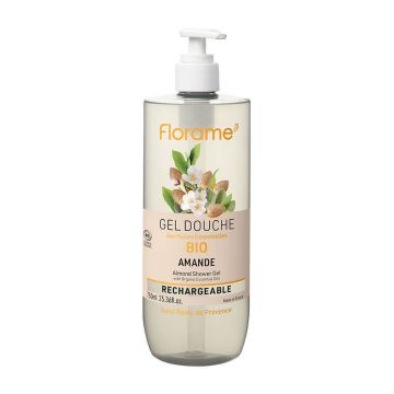 Gel de duș Florame Almond Essence Bio de De Provence reîncărcabil 1l